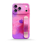 Pink Purple Coral - iPhone Wrist Strap Case