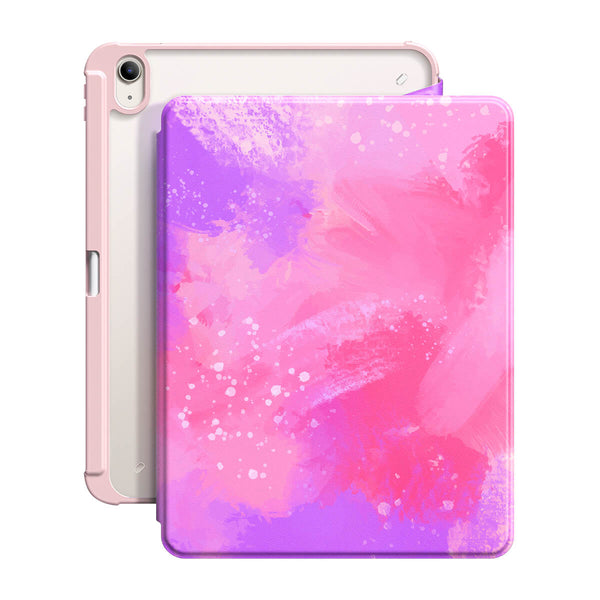 Pink Purple Coral - iPad Snap 360° Stand Impact Resistant Case