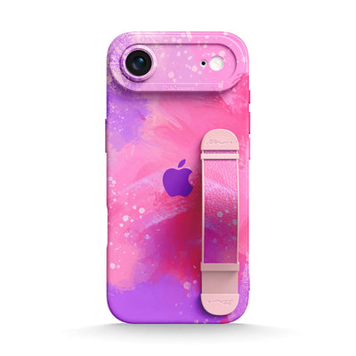 Pink Purple Coral - iPhone Wrist Strap Case