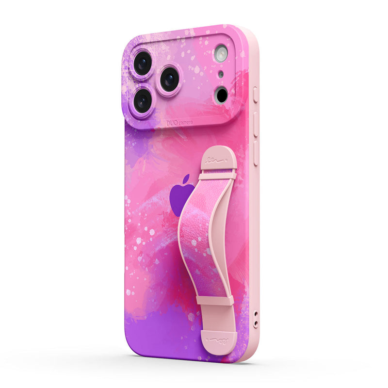 Pink Purple Coral - iPhone Wrist Strap Case