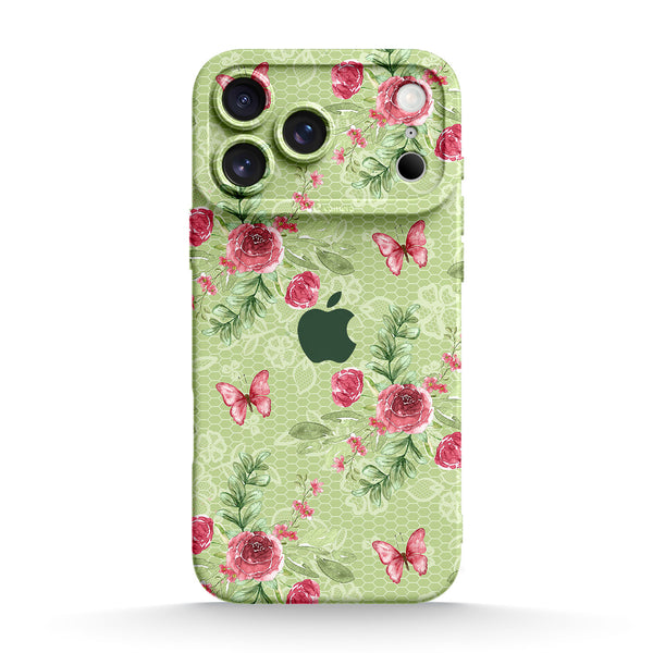 Butterfly Among Flowers - iPhone Case