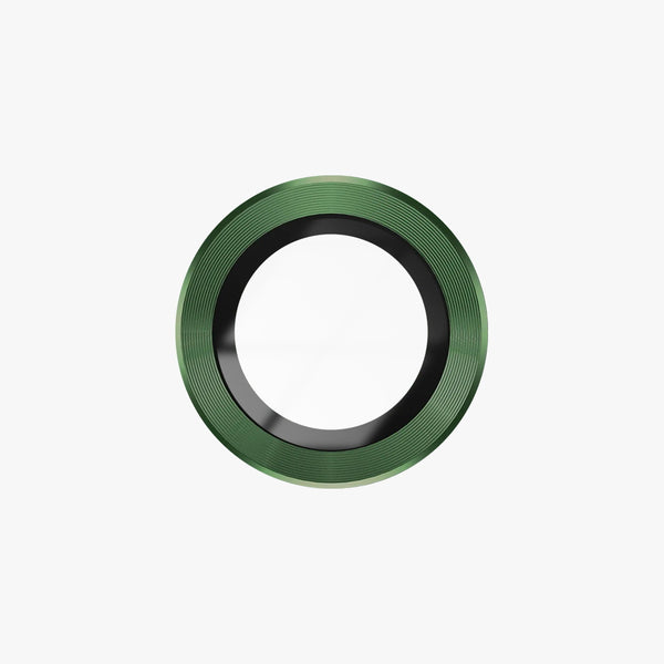 Verde bosque - Anillo protector de cámara con textura de CD (embalaje de una pastilla)