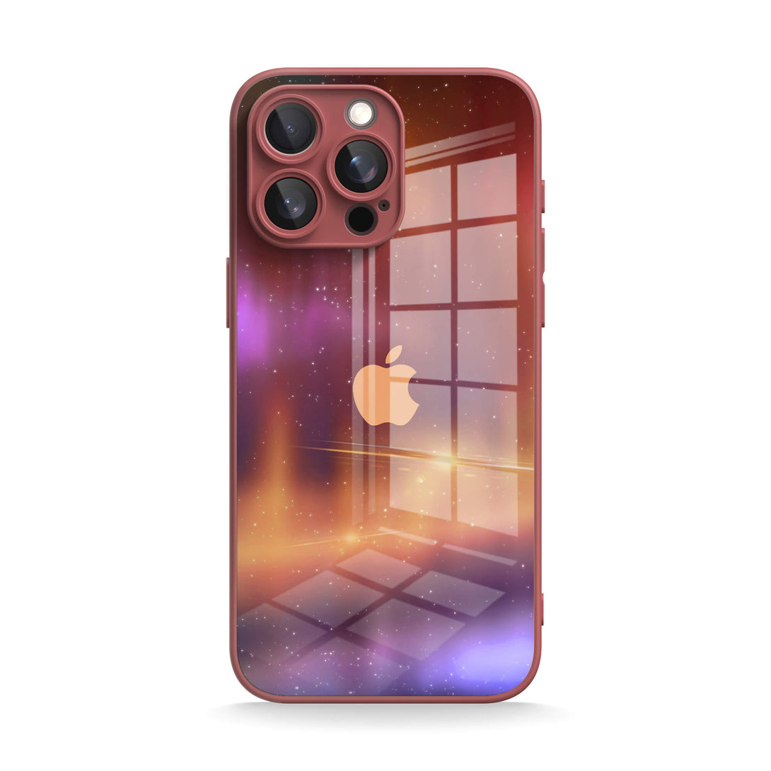 Optisch magnetisch-oranje paars - iPhone-hoesje