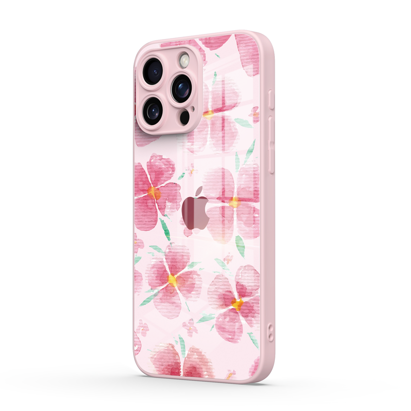 Pink Peach Blossom - iPhone Glass Case
