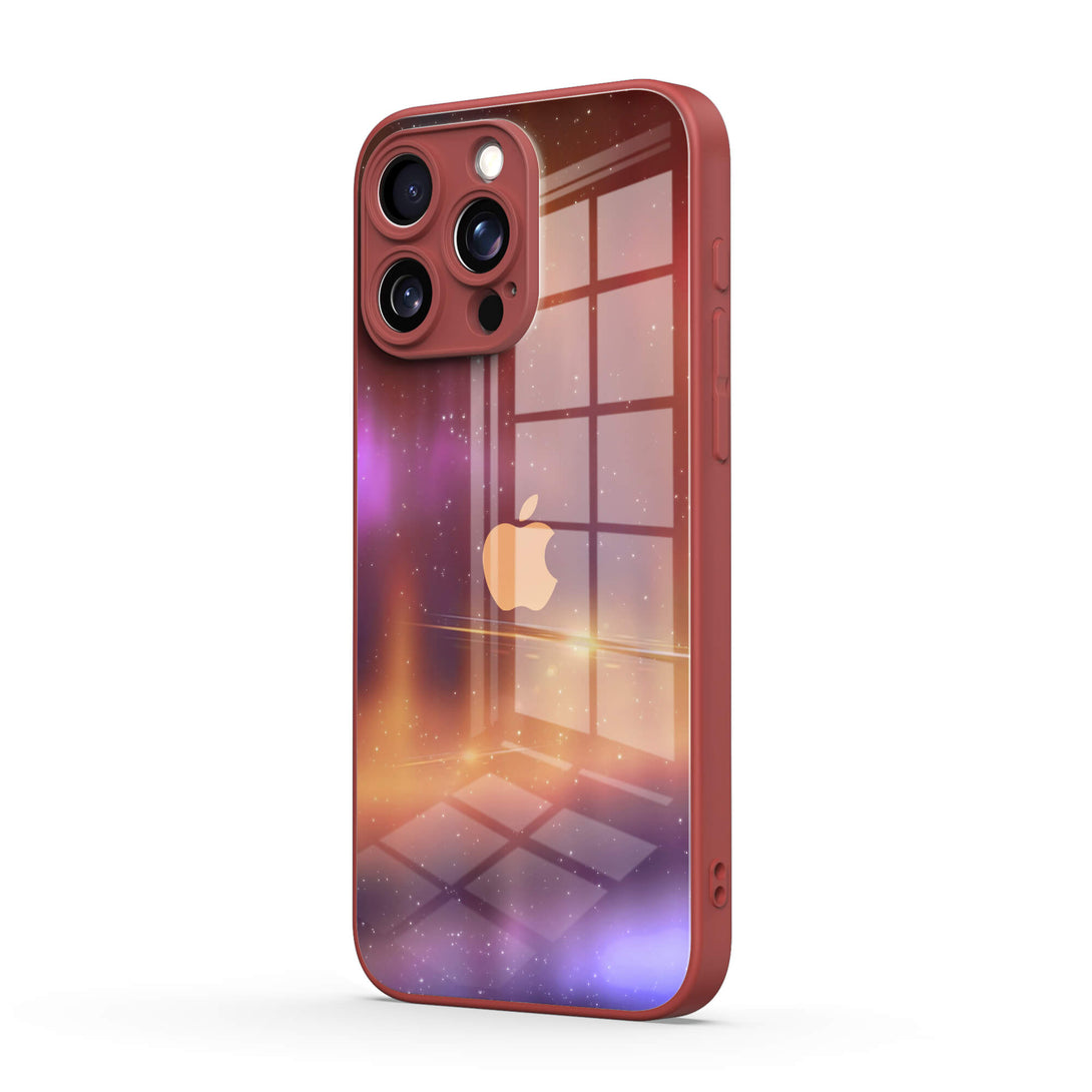 Optisch magnetisch-oranje paars - iPhone-hoesje