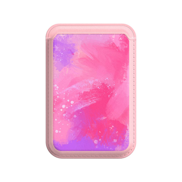 Pink Purple Coral - iPhone Leather Wallet