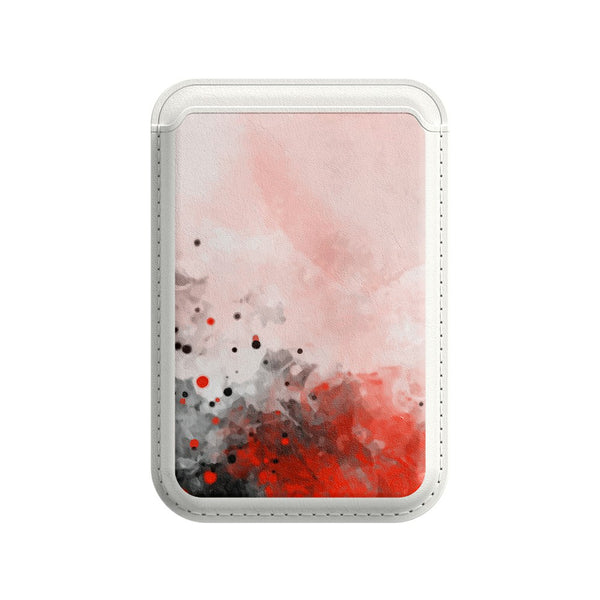 Splash Ink Red - iPhone Leather Wallet