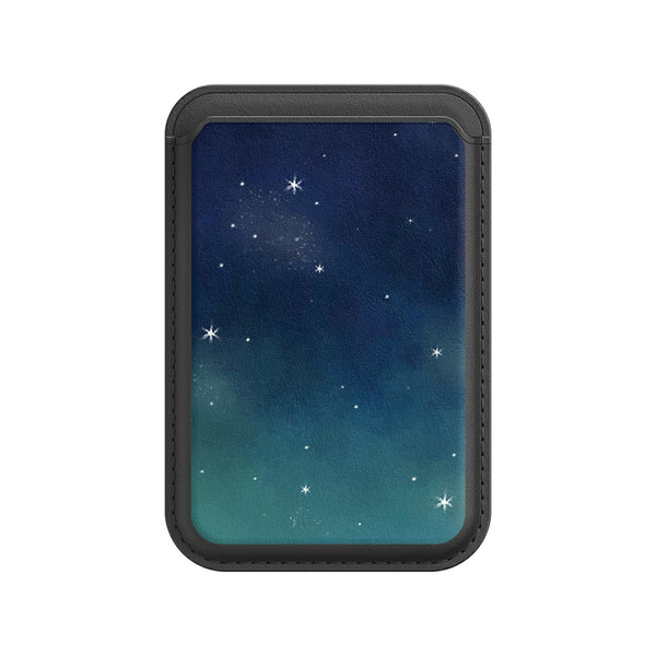 Star Blue Green - iPhone Leather Wallet