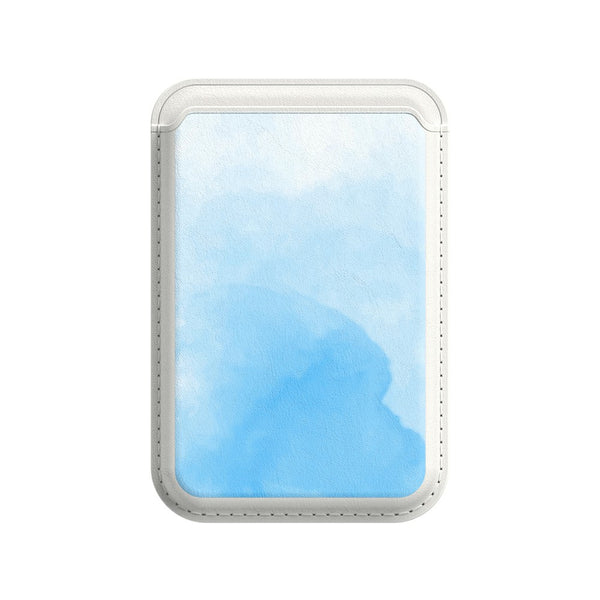 Watercolor Blue - iPhone Leather Wallet